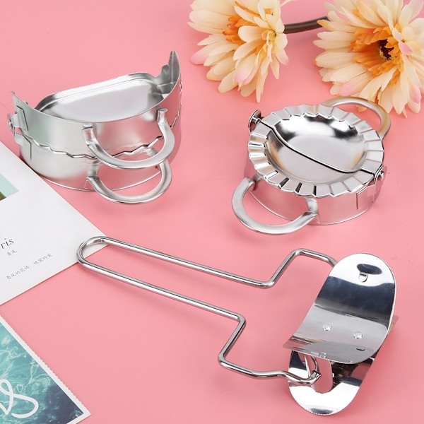 Dumpling Artisan Kit, Manuell Dumplingsform Lätt Att Använda Rostfritt Stål Livsmedelsgodkänd Degpress För Perfekt Förseglade Delikatesser, Slät Yta Lätt