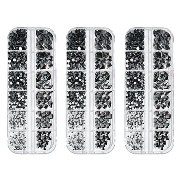 Flatback Rhinestone Crystals 3D-dekorationer Platt baksida stenar ädelstenar， för för nail art DIY style 10