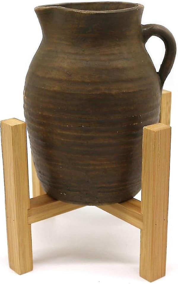 Rustic Primitives Bambuväxtställ för inomhus/utomhusbruk, 16 cm innerdiameter