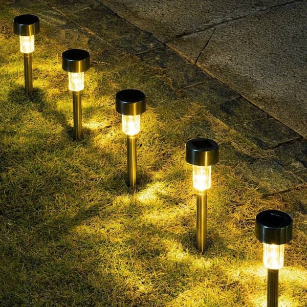 2 aurinkokenno-LED-puutarhavalon sarja, lämmin valo