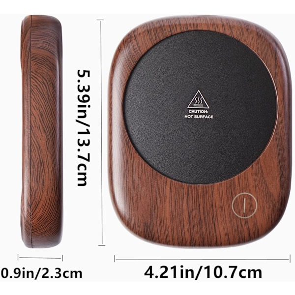 Elektrisk muggvärmare med snabb uppvärmningsfunktion, smart kaffevärmare håller drycker varma, professionell certifiering för kaffe, mjölk, vatten, kompakt design