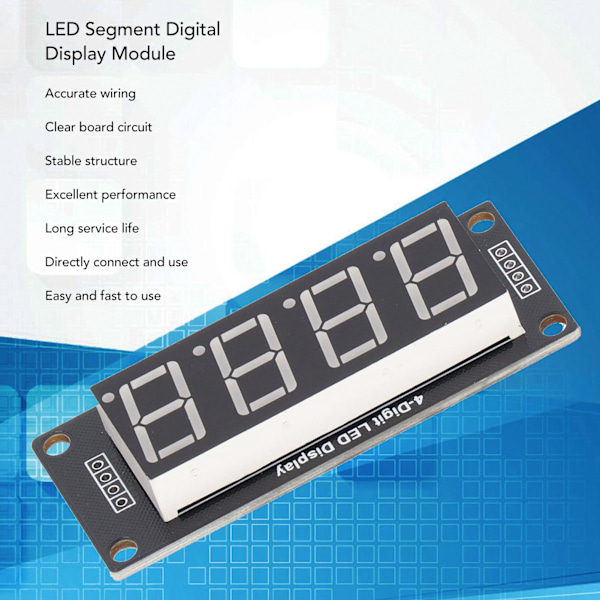 4 stk LED Segment Digital Display Modul 4 Bits 7 Segmenter PCB Ur Modul 0,56 tommer MRA172D Grøn