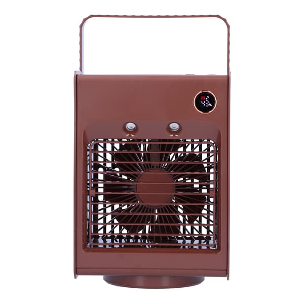 2 i 1 Oscillerende Spray Luftfugter Ventilator med Lys USB Opladning Desktop Luftkøler Ventilator til HjemmeKaffe