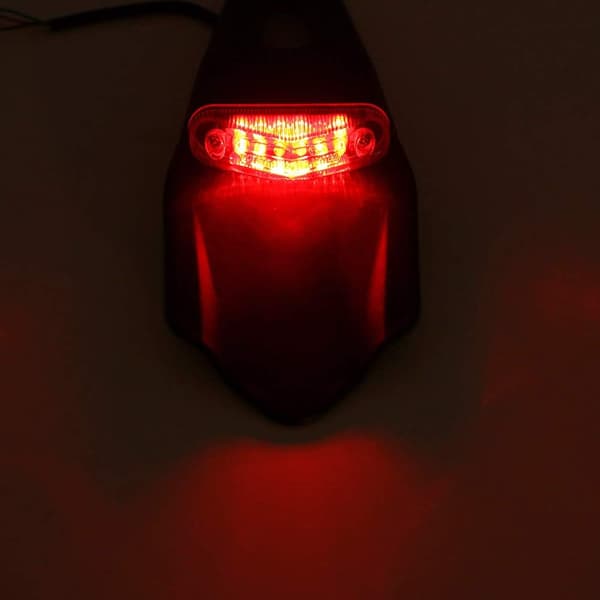 LED baglygte til motorcykler, Jormftte, Polypropylen, 12V, Sort