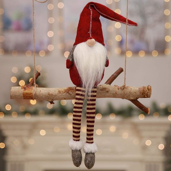 Sjarmerende Nisse Juledekorasjon, Nordiske Nisse Ornamenter, Bedårende Svensk Julenisse Tomte Alv, Festlige Borddekorasjoner til Hjemmet