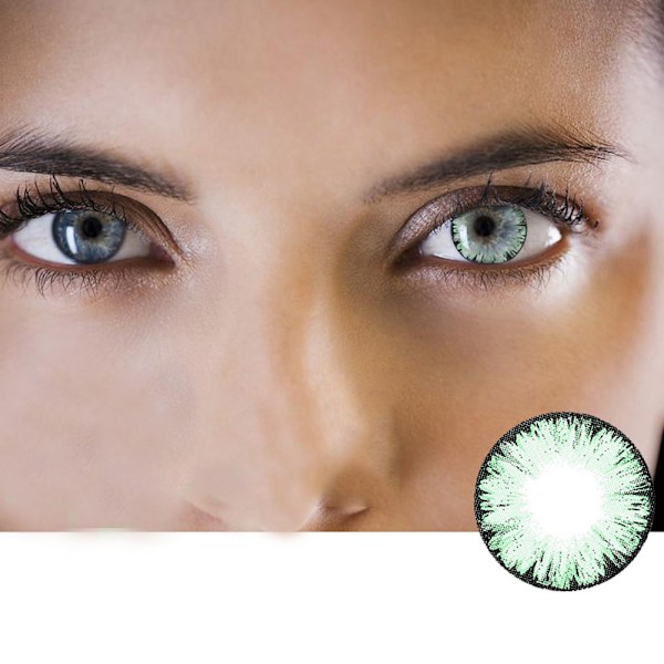 14,5 mm Kontaktlinser Färgade Linser Årliga 0 Grader (Grön)
