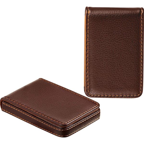 2 stk. visitkort holder, vertikal version PU læder busine