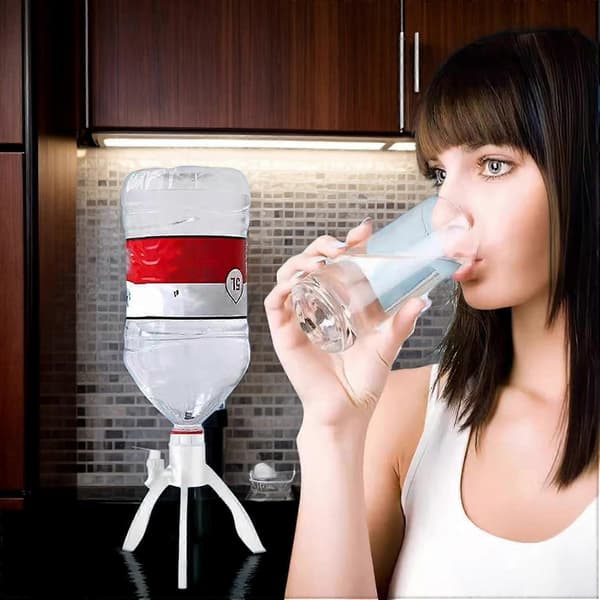 Vattenflaskställ med tappkran, lätt ABS-dispenserställ för uppochnedvända flaskor för inomhus- och utomhusbruk