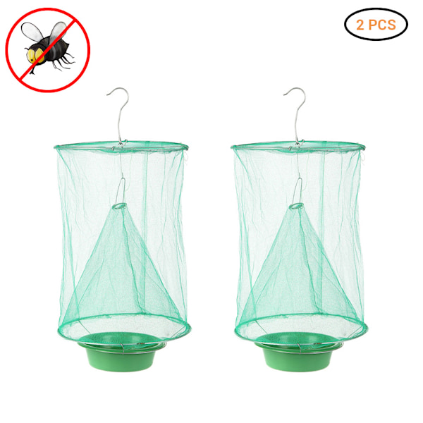 Flugfälla Flay Catchers Effektiva Flugfällor Flug Röd Drosophila Flugfälla för Trädgård Ranch Fruktodling