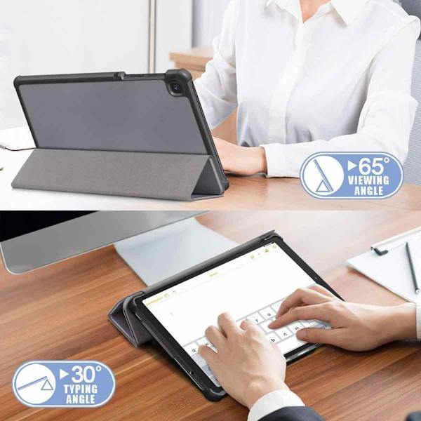 Lenovo Tab M8 2. generasjon (HD) Litchi Tri-Fold Deksel Grå