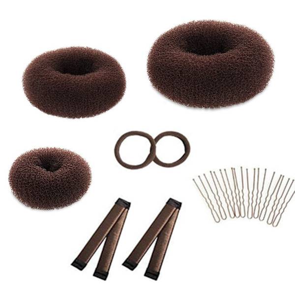 17 st Donut Hårbulle Maker Set, 3 st Hårbulle Maker,
