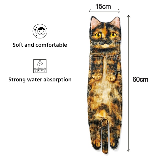 Cat Funny Hand Towels for Bathroom Kitchen-Washcloths Face