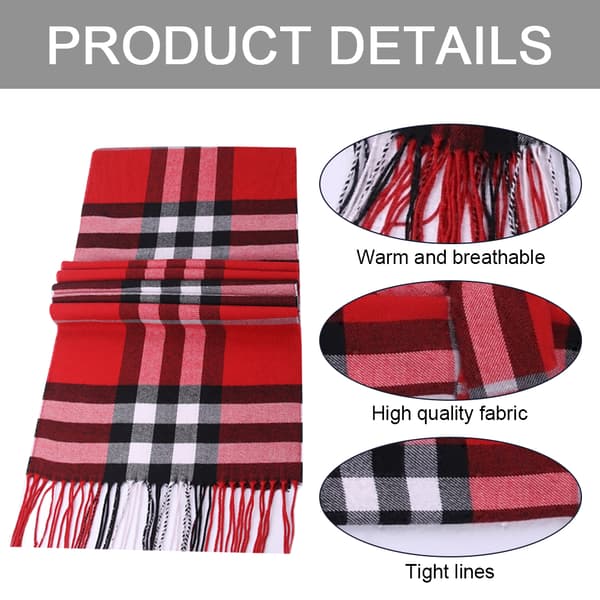 Luksuriøst klassisk cashmere-lignende plaid-tørklæde til mænd