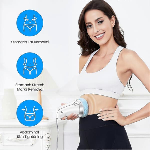 Kroppsformingsmaskin, elektrisk cellulittmassasjeapparat med 6 vaskbare puter, kroppsformingsmassasje for mage EU