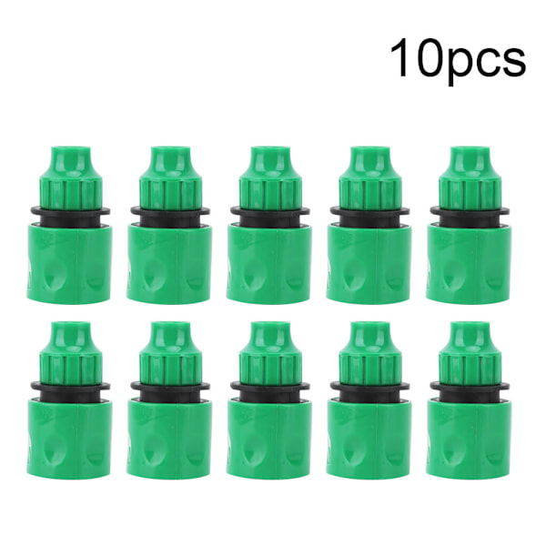 10 stk. Plastik Havevanding Fittings 3/8\" Vand Slange Hane Stik Hurtigforbindelse