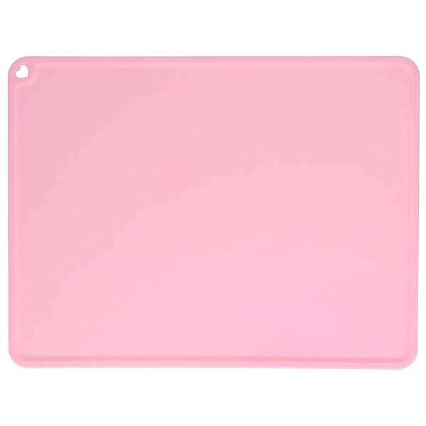Silikon Bordskåner Vandafvisende Skridsikker Bordmåtte Varmeisolerende Pude til Grundskoleelever 41x31x1cm (Mørk Rosa)