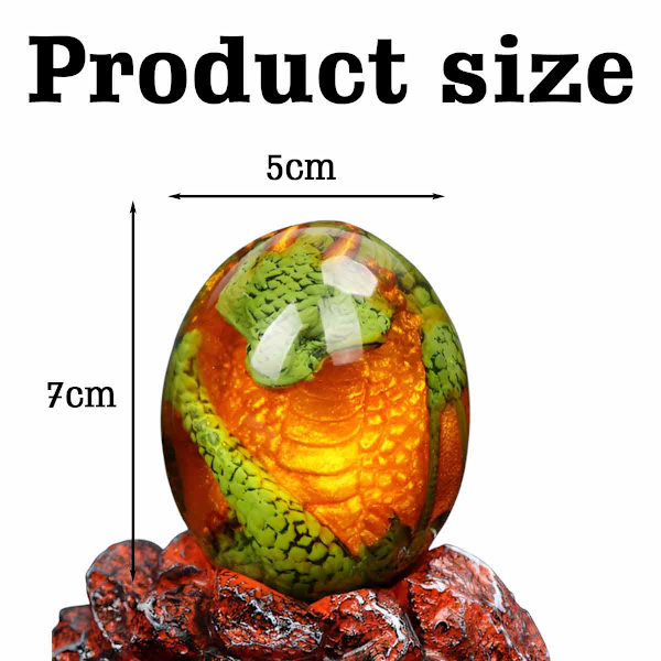 Lava dinosaur egg glødende drage egg skrivebordsdekorasjon julegave