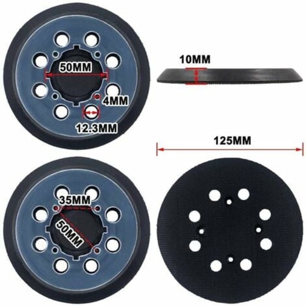 Reserveplate for DeWalt DCW210N DWE6423 5 tommers slipemaskin, OEM-delenummer: N329079 (1 stk)