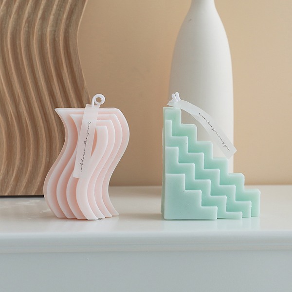 2 ljus aromaterapi prydnader geometriska ljus hushålls aromaterapi ljus