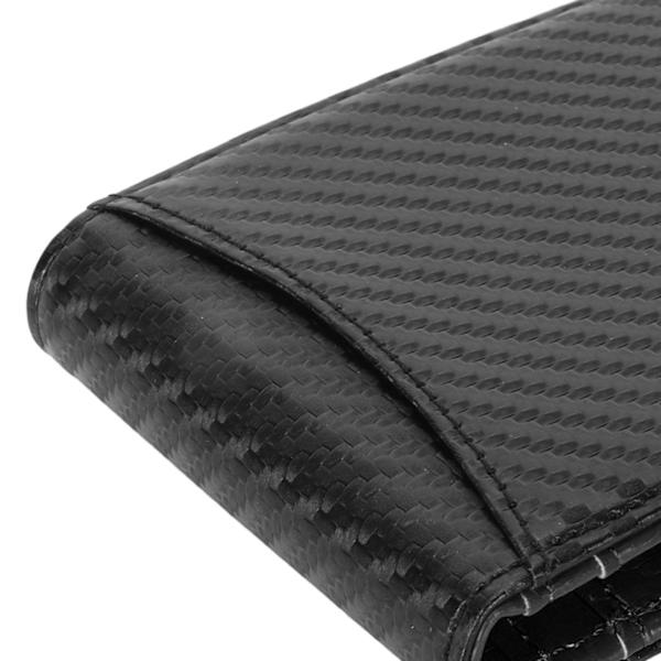 Herr Slim Plånbok 10 Kreditkortshållare Fack Läder Pengaclip RFID Blockering Bifold Framficka Liten Tunn Herr Plånbok Svart
