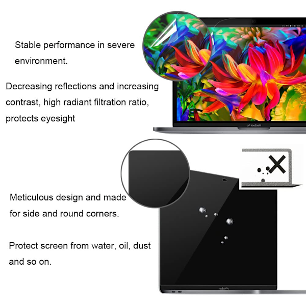 Matta kalvo yhteensopiva Apple MacBook Air 13\" -näytönsuojan kanssa, heijastamaton näytönsuoja