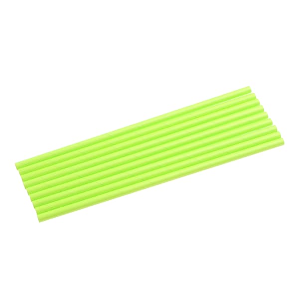 100 stycken gröna papperssugrör, för att dricka gröna engångssugrör av papper, gröna sugrör av papper 19,7 x 0,6 cm engångssugrör av papper