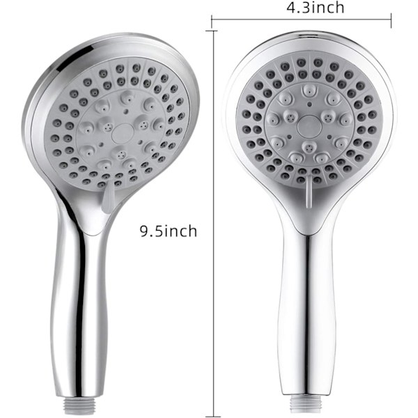 Pommeau de douche + tuyau de douche flexible de 1,5 m, douchette