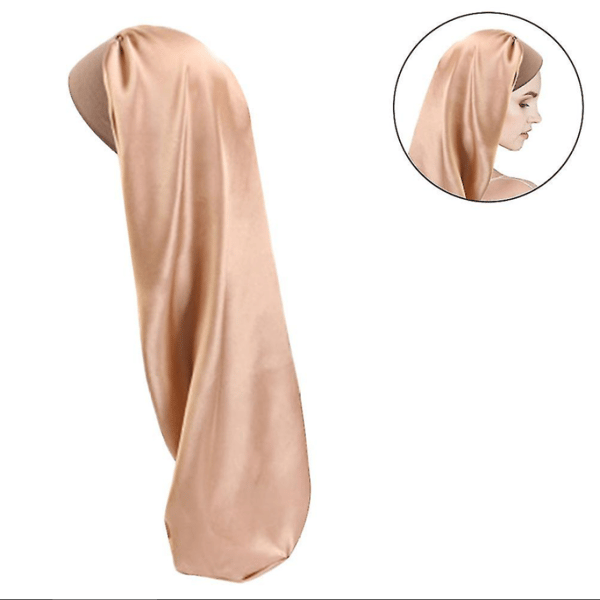 Extra Storlek Satin Bonnet, Mjukt Vikbar Design med Justerbart Knytband för Stilfull Hårvård (Set)