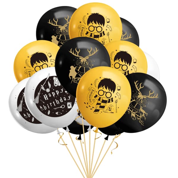 35-delt sæt med Harry Potter-tema trækflag ballon kageindsats