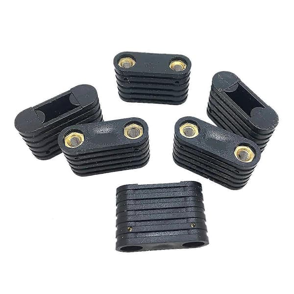 6 stk. Windsurfing Sort Plastik 2-huls Footstrap Indsats Windsurf Board Footstrap Udskiftning Surfboa