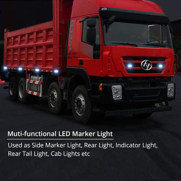 4x4LEDs Sidelys Foran Bak Klaring Lys Vanntett LED Ma