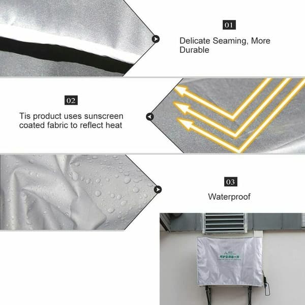 Utomhus Luftkonditioneringsskydd, Lättviktsdesign med Ventilationshål För Effektiv Kylning, 3 st
