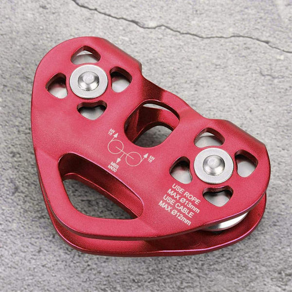 Hihnapyörä Tandem Speed Dual Trolley Pelastus Kiipeily Dual Pulley