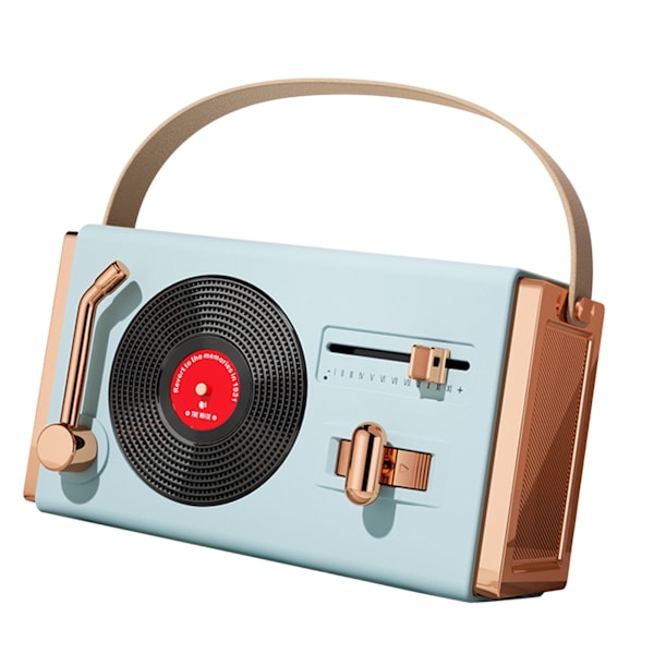 Sininen Ulkoilma Bluetooth-kaiutin Kannettava Koristeellinen Korkea Äänenlaatu USB-tikkujen Tuki Retro Bluetooth-kaiutin Olohuoneelle Toimistoon