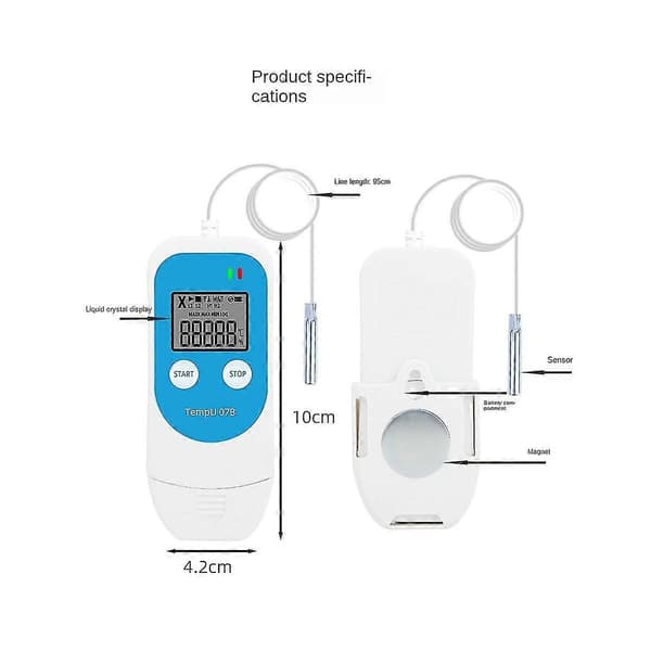 Tempu 07b Temperatur-/fuktighetslogger Digital USB Datalogger Termometer Hygrometer för Kylning
