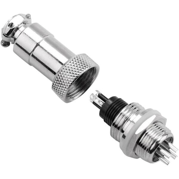 5 st GX12 4-stifts metallflygplanskontakt
