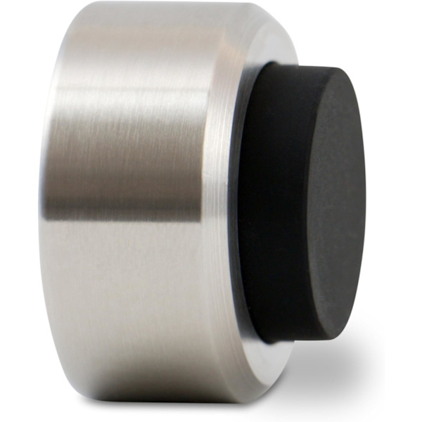 Dørstopper 3,7*2,5cm - rustfritt stål med gummistopper - W