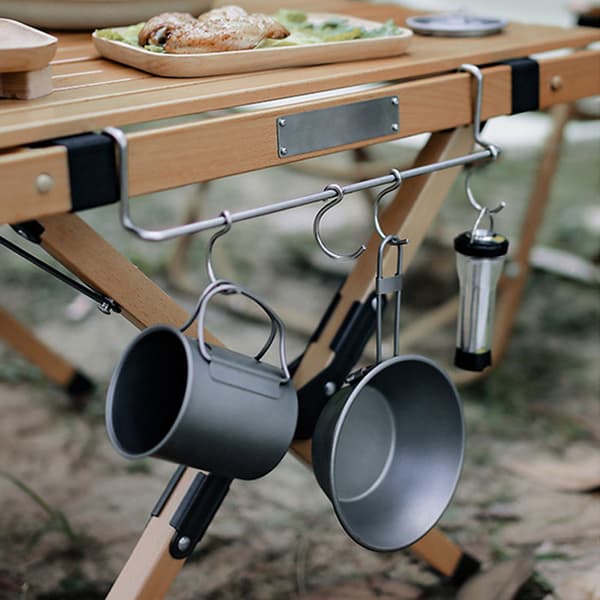 Camping Desk Side Rack Camping Table Side Hanger Utendørs Piknik Barbecue Bærbart Stativ Tilbehør