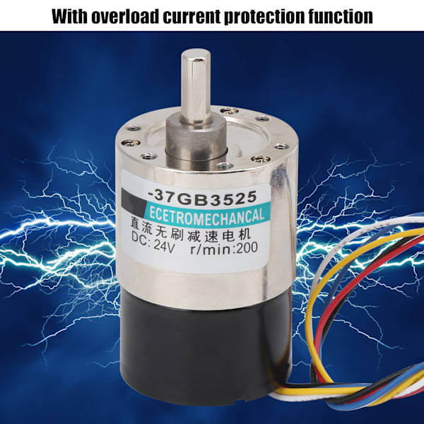 Harjaton moottori kannattimella, nopeuden alennus CW/CCW DC24V CNC-työstökoneille XD-37GB3525200rpm/min