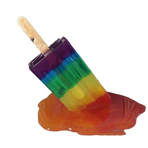 Smältande glasspinne skulptur kristallklubba harts prydnad hem