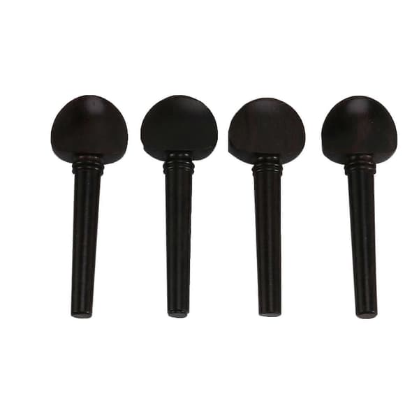 4/4 Ebenholts Violin Delar Stall Skruvar Hakstöd Lönnbro Set