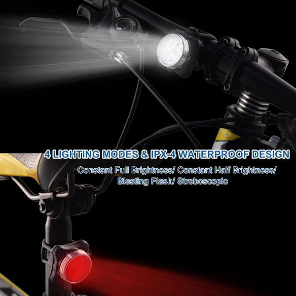 Hlight1 USB LED-lampa för cykelhjälmar, ryggsäckar och skola
