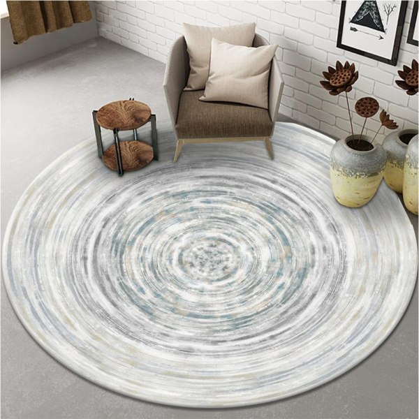 Rundt teppe for soverom, stue, arbeidsrom, lek, teppe gulvmatte, 2' x 2'/60*60cm rund