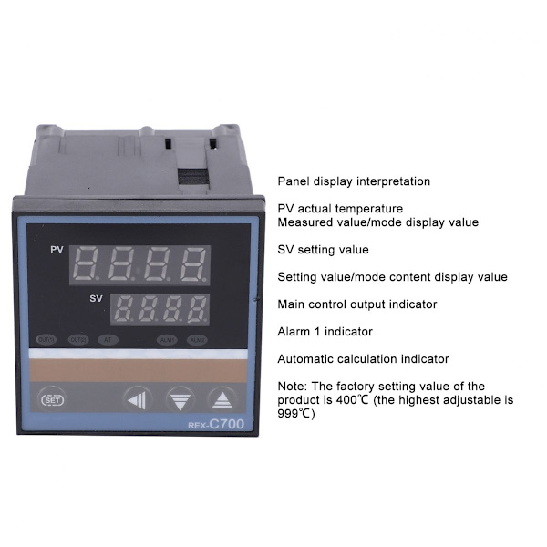 Temperaturregulator Nøjagtighed Digital Termostat Switch REX‑C700FK02‑VxDA 220V