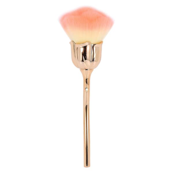 Nageldammborste Rosa Borste Nagelkonst Rengöringsborste Rougeborste (guld)