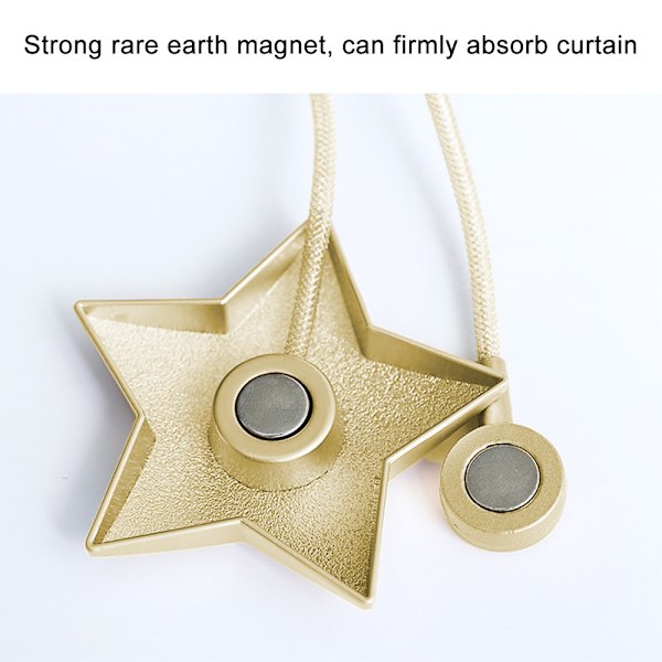 Magneettiset verhoklipsit, koristeelliset köysipidikkeet, 2 kpl