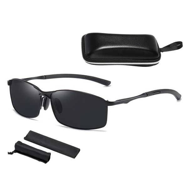 Alloy herrsolglasögon med låda, polariserat UV400-skydd