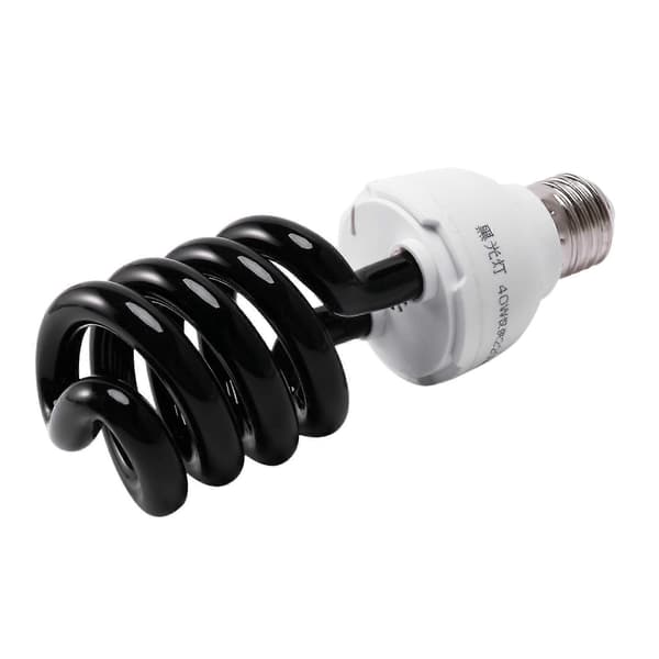 2x E27 40W UV Ultrafiolett Fluorescerende Svartlys CFL Lyspære Lampe 220V Form: Spiral Watt Volt