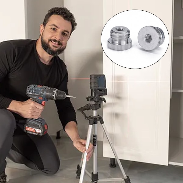 1/4''-20 - 5/8''-11 1/4'' - 5/8'' Kierteinen Ruuviadapteri Bosch-lasermittausjalustan Adapterille