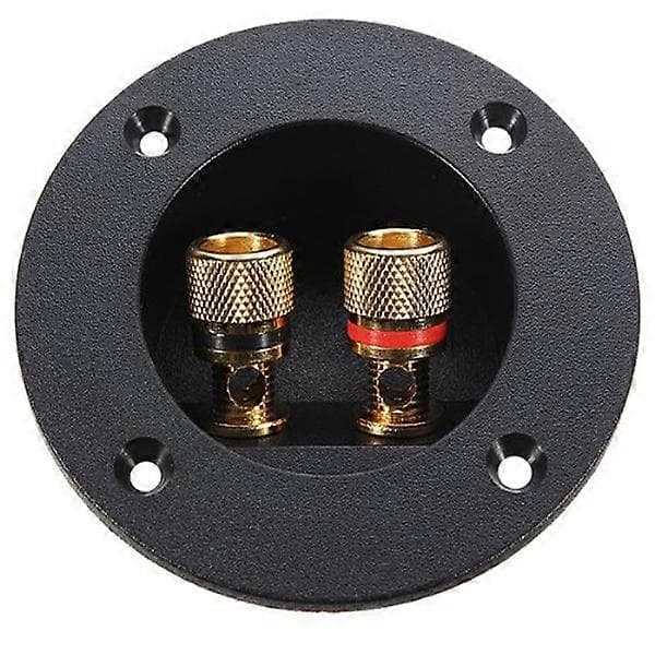 3 stk. DIY Hjemmebil Stereo 2-vejs Højttalerboks Terminal Binding Post Skrueforbindere Subwoofer Stik (Sort)